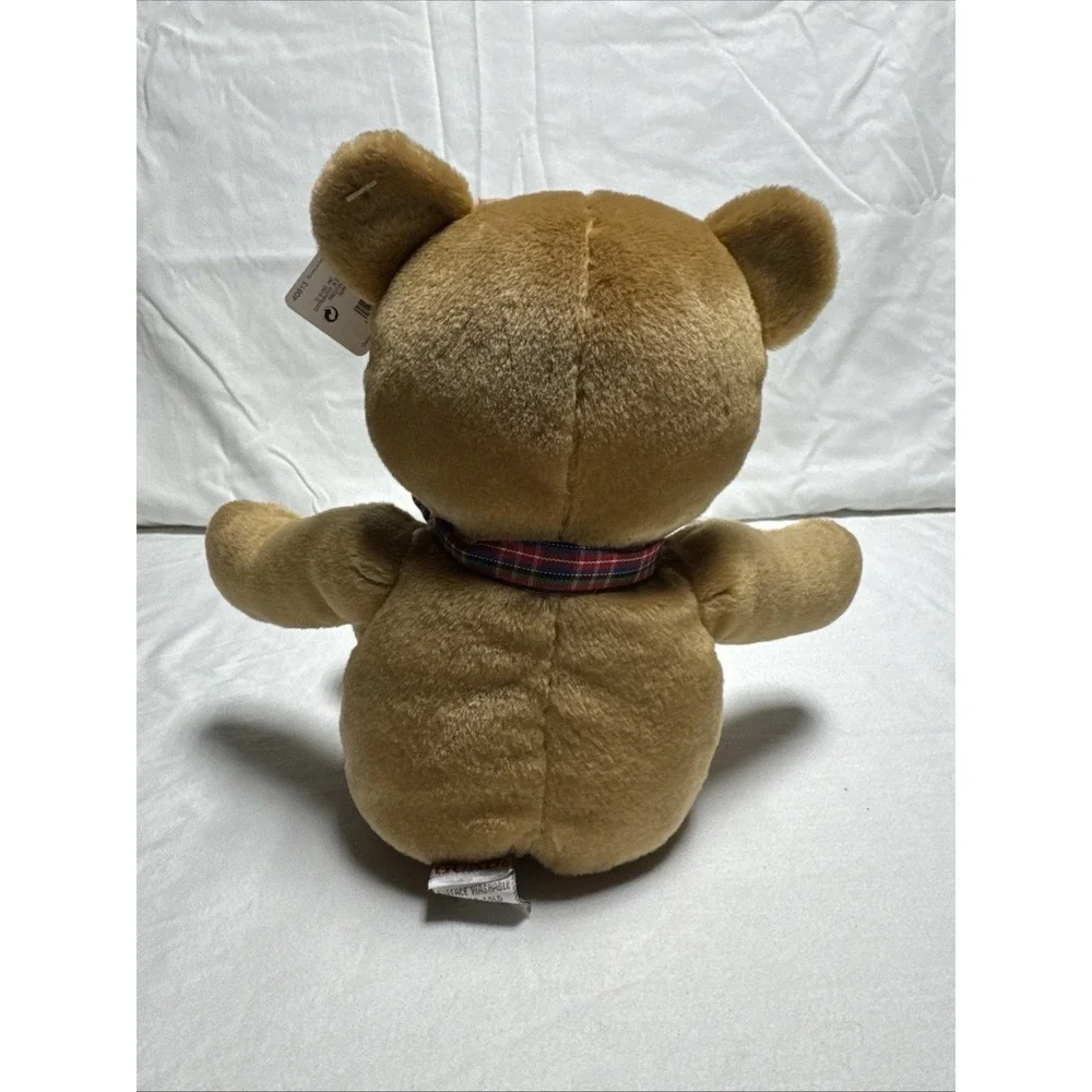 Gund 40813 Bo Bear Soft Tan Teddy Bear Plaid Bow NWT